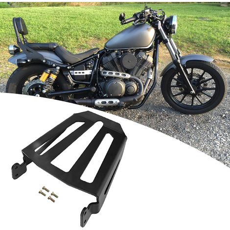 Porte-bagages arrière moto en fer noir compatible Yamaha (1/5)