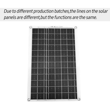 Kit panneau solaire 18 W 12 V, module monocristallin hors réseau avec double port USB et kit de câbles de connexion SAE (1/2)