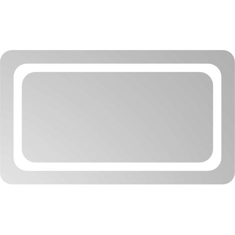Espejo de baño LED Transparente 70 x 40 cm vidrio templado vidaXL (1/4)