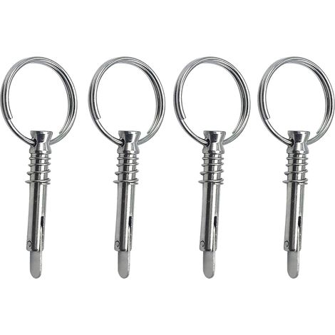 4 perni per tendalino, perno a sgancio rapido da 1/4" di diametro con camma e molla, perni per cerniera rimovibili in acciaio inossidabile 316, ferramenta nautica (1/5)
