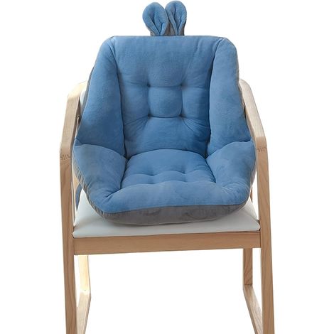 Juego de cojines con lazos para mecedora, aptos para sillas de salón, comedor y oficina (azul). (1/5)