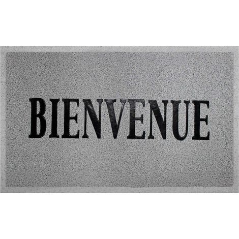 Tapis d'Entrée "Maison" 45x75cm Gris & Noir (1/3)