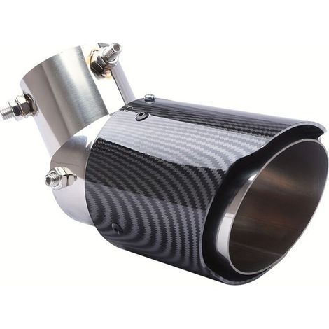 Tuyaux d'échappement en fibre de carbone adaptés aux modifications automobiles, 63-89 mm, construction en acier inoxydable, coudes réglables, boîtier en plastique ABS. (1/2)