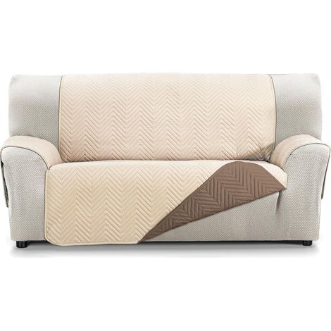 Housse de canapé rembourré 3 Places - Beige/Marron (1/5)