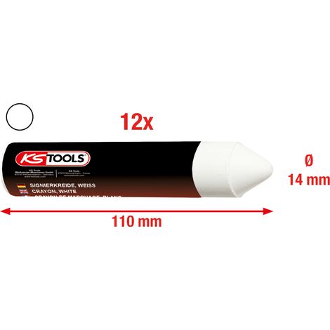 KS Tools Signierkreide, weiss, 12er Pack 12 Stk
