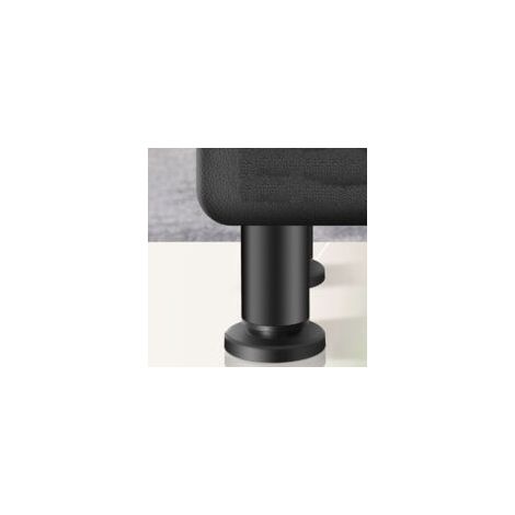 Piètement de meuble en acier inoxydable épais, réglable en quatre parties, finition noire, capacité de charge de 200 kg, hauteur de 8 mm. - Crezuo
