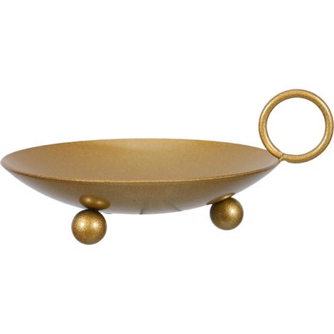 Bougeoir avec Plateau Rond Et Poignée pour Bougies Et Décoration De Table pour Événements Intérieurs (1/4)