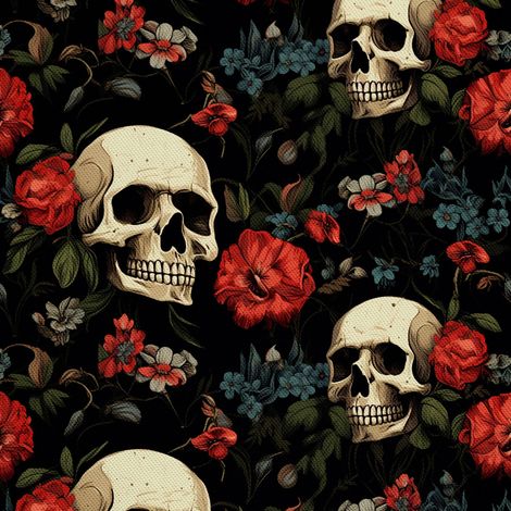 Tela decorativa para exteriores Oxford - Motivo de calavera I DX4311 (1/5)