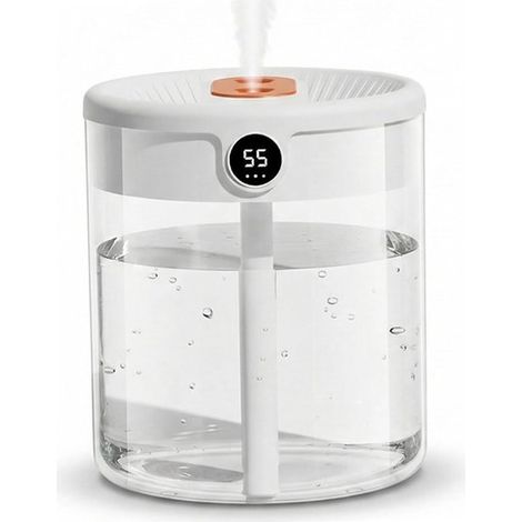 Humidificateur à brume froide - Humidificateur à double brume 2 L - Humidificateur d'ambiance - Avec affichage numérique (1/5)