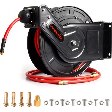 Metal Air Hose Reel 15 m + 2 m, 1 cm, 20 Bar (1/5)