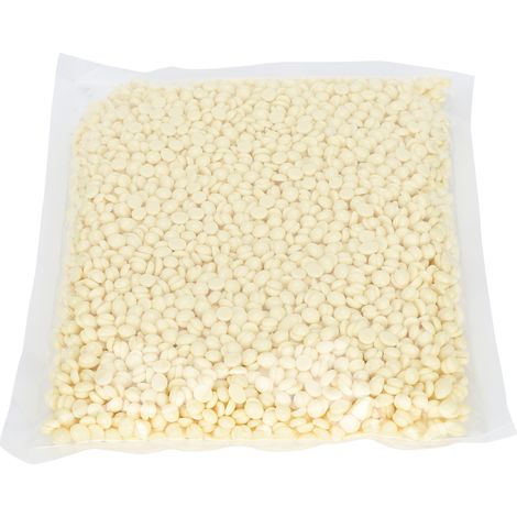 Dépilation visage, aisselles et jambes - Perles de cire dure 500g, couleur crème beige, pour salon de beauté à domicile. (1/5)