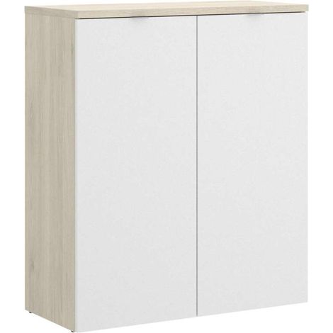 Armario bajo 2 puertas abatibles Santa Elena en acabado blanco brillo 79 cm(ancho) 96 cm(altura) 40 cm(fondo)