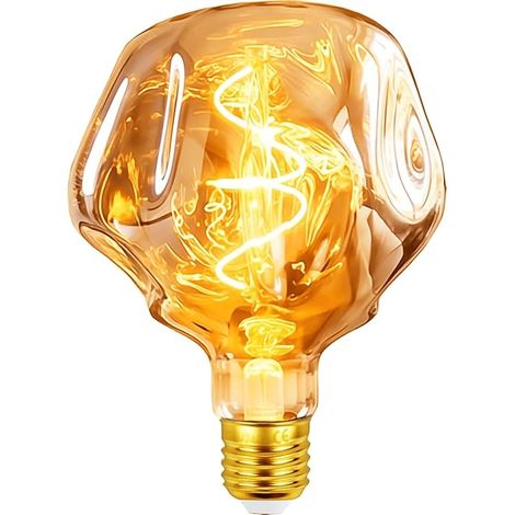 Ampoule E27 125mm Dimmable Ampoule E27 4w LED Ambre Design Irrégulière Chambre Salon Restaurant Bar (1/5)