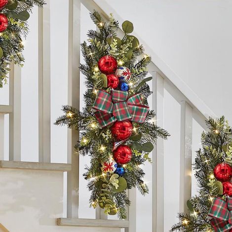Guirlande Led Sans Fil - Couronne De Noël Décorative Avec Lumières Intégrées - Diamètre 50 Cm - Pour Porte Ou Mur Intérieur Extérieur - 1 Pièce (1/5)