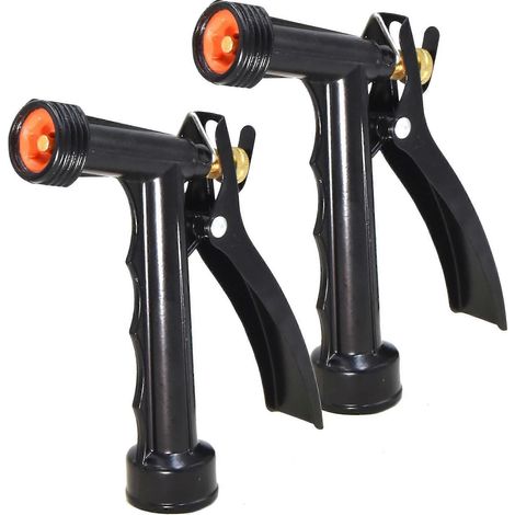 Hose Nozzle 2 Pack, Full Size Pistol Grip Water Nozzle Sprayer With Durable 304 Stainless Steel, Adjustable Spray Water Flow For Watering Plants, Show (1/5)
