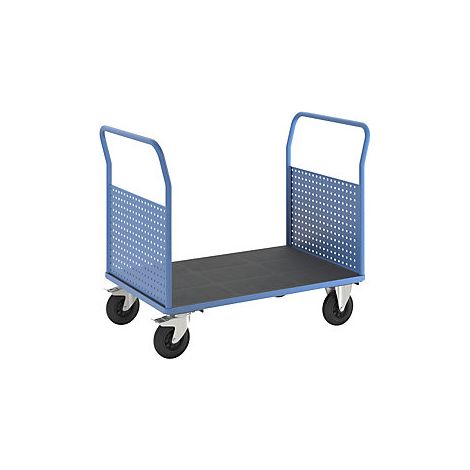 eurokraft pro  Carrello a pianale  con 2 sponde alte in lamiera (1/2)