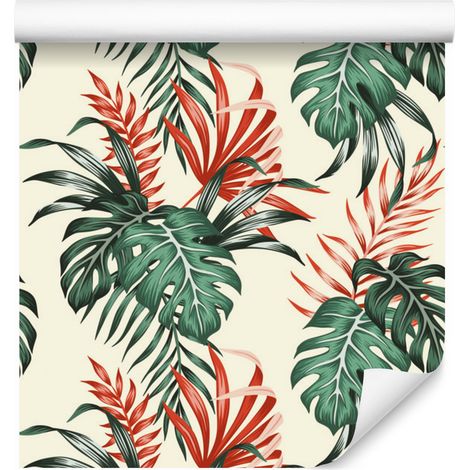 Papier peint à motifs de plantes tropicales pour salon et chambre 50x1000 cm (1/5)