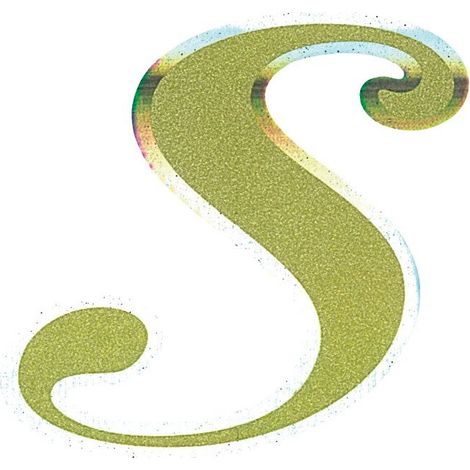 Adesivo Monogramma Lettera D, Oro Metallescente (1/4)
