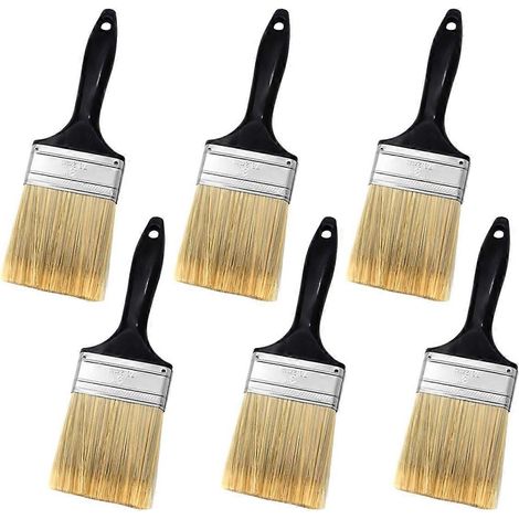 Pinceaux plats de 7,6 cm (3 pouces), outils de peinture professionnels avec manche traité (1/4)