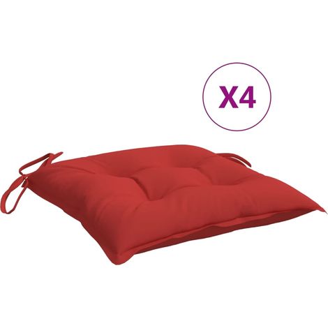 Maison Exclusive - Cuscini per Sedia 4 pz Rossi 40x40x7 cm in Tessuto Oxford (1/5)