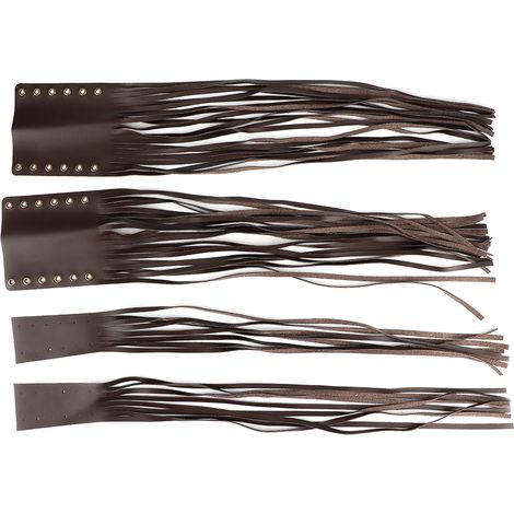 Taidda Couvre-Poignées de Moto en Simili Cuir, Poignées Universelles Adaptées pour, 22 Mm 25 Mm, 1 en 1, Accessoires de Décoration pour Motocyclistes (Brown)