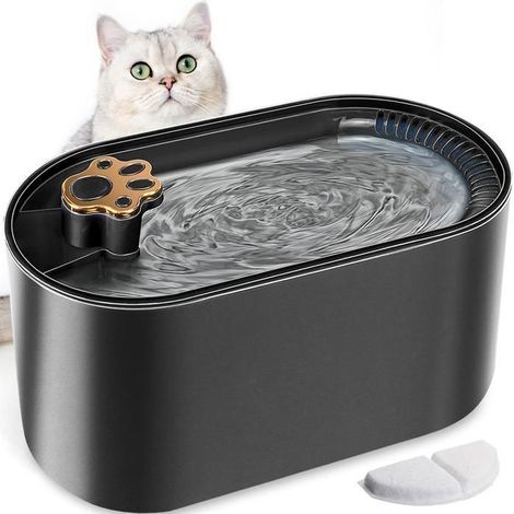 Fontaine à Eau pour Chat Chien 3L, BYONDSELF®, Distributeur Eau pour Chat Silencieux avec Filtre Remplaçable (1/5)