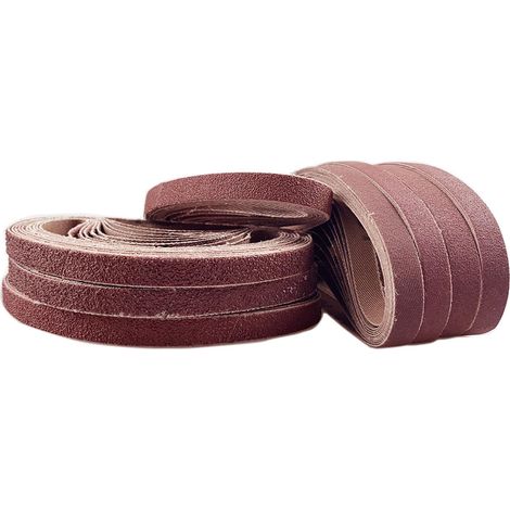80 Pièce Bandes Abrasives 10x330mm,Grain 40 60 80 120 180 240 320 400,10 pièces par grain Convient pour Ponceuse à Bande. (1/5)
