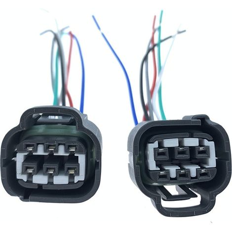Connector for headlights, fog lights, parking lights and turn signals for Prado, RAV4 and Lexus models -- JB1395-6P