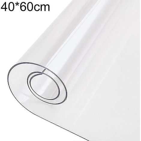 Nappe transparente en PVC souple, imperméable, oléofuge et résistante aux rayures, tapis de protection de bureau pour la maison ou le bureau (1/5)