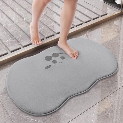 Liquidation Tapis de bain YOBOLK, antidérapant et absorbant, en microfibre douce, pour salle de bain, douche, chambre, lavable en machine
