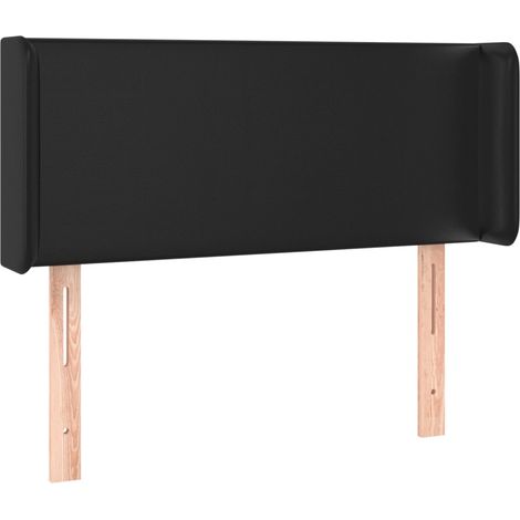 Tête de lit accessoire couchage chambre à coucher meuble à LED 93 x 16 x 78/88 cm synthétique noir TDL0200519