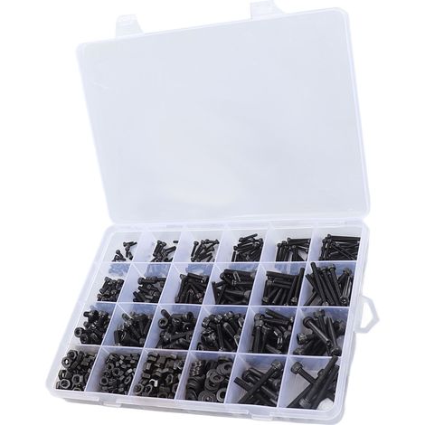 Kit de 1203 pièces de fixation : boulons, écrous et rondelles pour bricolage et réparations (1/5)