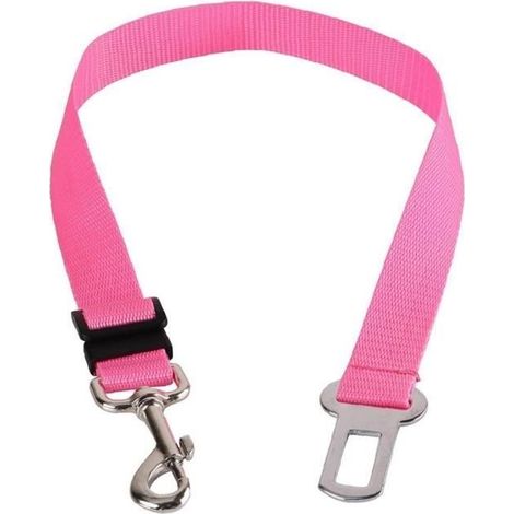 Chien ceinture de sécurité de voiture Ceinture de sécurité Ceinture de sécurité réglable chien rose (1/4)