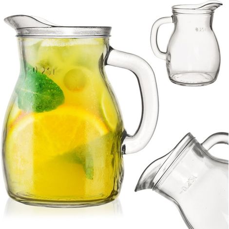 Krug für Getränke (Wasser, Saft, Limonade), Glaskaraffe (Wein, 0,25 l) (1/5)