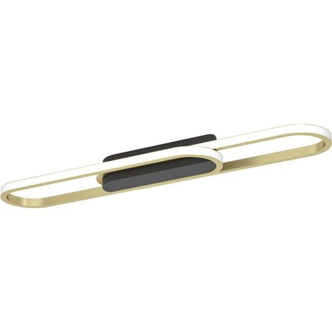 Plafonnier élégant Conivarena noir avec or - 902159