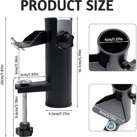Parasol Stand, Balcony Railing, Terrace or Table, Camping (1/3)