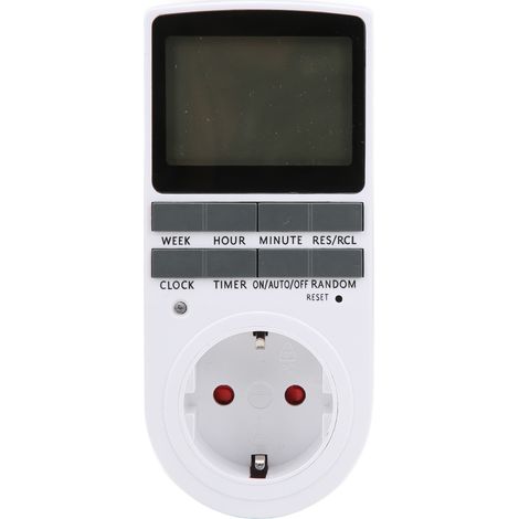 Minuterie Prise Programmable Interrupteur Horaire Automatique Prise Temporisateur 230V Prise EU (1/5)