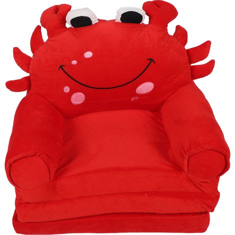 Canapé convertible pour enfants, pliable, ouvert, mignon, poupée de dessin animé, en peluche, pour garçons et filles, rouge (1/5)