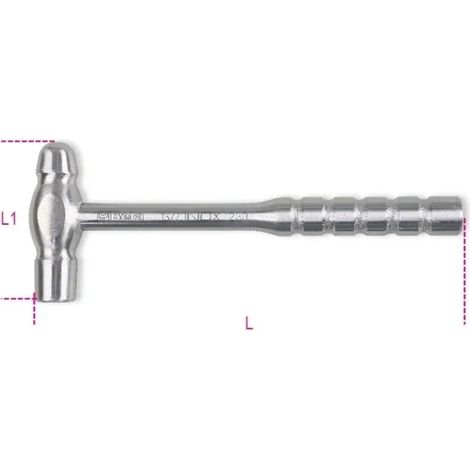 Beta 1377INOX 230 Marteau à tête ronde et à pointe sphérique Inox 230 g