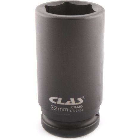 Douille choc 6 pans longue 32mm 3/4" Cr-Mo - OS 3435 - CLAS Equipements