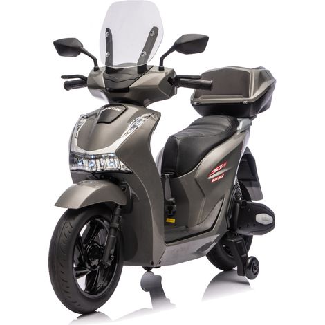 Moto Elettrica per Bambini 12V Scooter Grigio Honda SH125 (1/5)