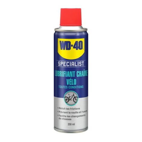 Wd40 Company – Lubrifiant chaîne vélo toutes conditions 250ml – Formule PTFE pour protection contre la corrosion – Application facile et pénétration rapide (1/7)