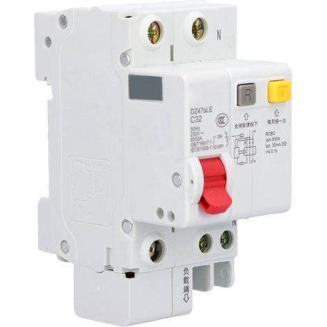 Leitungsschutzschalter (FI-Schalter) für DIN-Schienenmontage, 230 V, 32 A, 1-polig + N, DZ47sLE C32 (1/5)