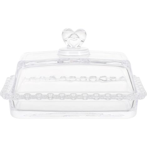Présentoir Gâteau Verre avec Couvercle Plateau pour Desserts Cupcakes Bonbons Assiette De Présentation pour Anniversaire Baby Shower Mariage 17.00 X 10.50 X 10.00 Cm (1/5)