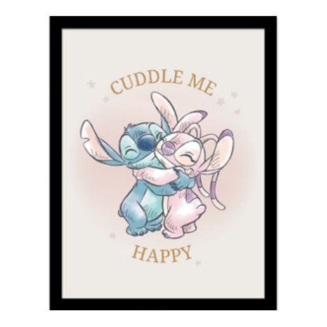 LILO & STITCH - STITCH CUDDLE ME - IMPRESSION ENCADRÉE 30X40CM PYRAMID FP14447P-PL