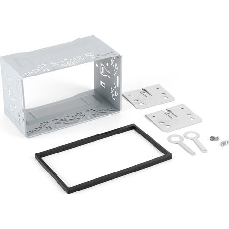 Sistema di navigazione universale con telaio in ferro per 2 auto, adatto alla maggior parte dei veicoli, autoradio eleganti e resistenti, decorazione per interni auto