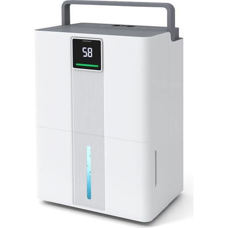 Déshumidificateur électrique 35 L/jour - Déshumidificateur silencieux avec 3 modes - Minuterie 24H - Affichage 3 couleurs - Tuyau de vidange et roulettes - Pour salle de bain, chambre à (1/5)