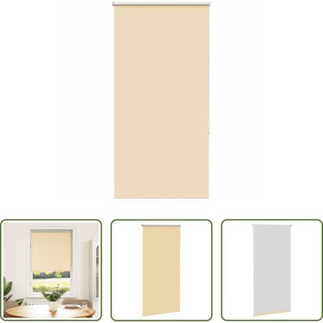 vidaXL Sichtschutz - Verdunkelungsrollo Beige 65x130cm Stoffbreite 60,7 cm Polyester (1/5)