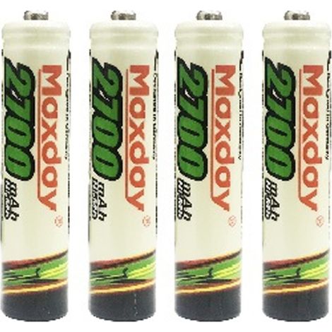 TrAdE Shop Traesio - 4 Pile Aaa Batterie Ricaricabili Mini Stilo 2700 Mah Ministilo Universali Pila - (1/2)