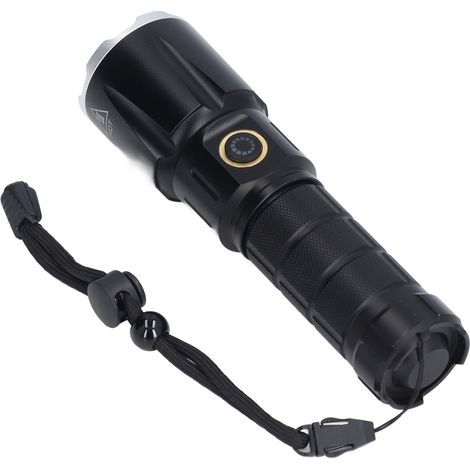 Lampe torche rechargeable avec chargement USB, 5 niveaux de luminosité, étanche IPX4, large portée du faisceau, format poche pour une utilisation domestique. (1/5)